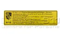 Set di adesivi Fasatura dell'accensione a 4000 giri/min. Porsche 911 - 93000651001