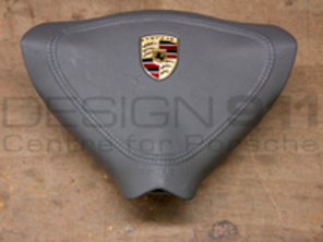 Echte Porsche 986 boxster/911 996 Grafietgrijs leder 3-spaaks sportstuurairbag - 99680398001C60, 996.803.980.01C.60