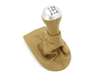 Cuero de la palanca de cambios en beige sabana con empuñadura de aleación. Porsche 986 Boxster - 98642498105S30, 98642498105
