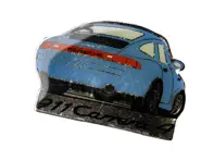 Pin Badge 'Porsche 911 Carrera 4' Blue