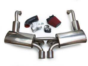 Exhaust Package + Plenum 74mm Throttle Body + Induction Kit for Porsche Boxster 987 / Cayman