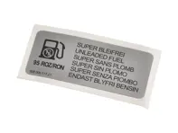 Adesivo per carburante super senza piombo. Porsche 964 Carrera 2 / Carrera 4 - 92800611721