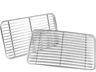 Rejillas de ventilación (juego de 2) curvadas para el capó del motor. Porsche 356B T6 / 356C T6 - 64455904106, PCG55904106 - 356134-01, 1684551010