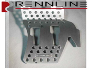 Pedana in alluminio Rennline. Lato conducente. Porsche 911/912/930 TARGA/CABRIO - F04