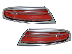 Clignotants arrière Full LED avec cerclage argenté + clignotants séquentiels LED pour Porsche 996 - 99663148500, 99763148600, 99663148602, 99663148502, 99663143301, 99663143401, 99663143303, 99663143403 - DP122-CRSL