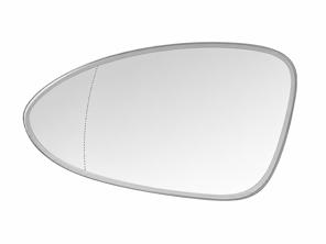 Buitenspiegelglas (asferisch), dimbaar, links voor linksgestuurde auto's. Porsche 971 Panamera / 976 Panamera - 971857521D