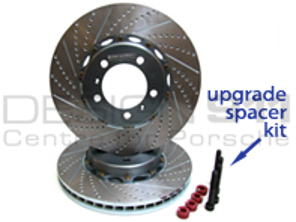Brake Disc / Rotor Drilled & Slotted 2-pc FRONT Porsche 993 Turbo