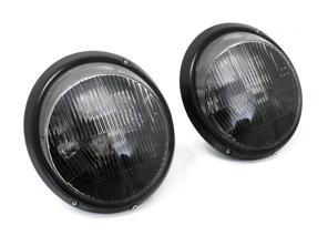 Koplampen zwarte rand met LED-binnenwerk - Standaardlens LHD Porsche 911/964 - Zwarte uitvoering - 91163111299, 91163111399, 91163111499, 91163111599