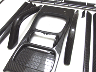 Koolstofvezel interieur hoogglansafwerking. Porsche Cayenne - 95504480099, 95504480098