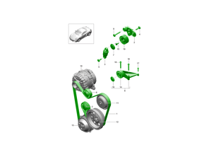 Kit completo di puleggia e cinghia - Tenditore, staffe, pulegge, cinghia di trasmissione e bulloni di montaggio - per Porsche 981 Boxster e Cayman 2012-2016 - 9A110221800, 0PB903137A, 9A110221101, 9A210221100, 9A110221200, 99907357901, 94810283900, 0PB903308, PAF008343, 94810226100, 0PB903317, 99907324609, 99907324602, PAF008362, 99907341201, PAF008361, 9A110203001, 0PB145172, 99907341101, 9A700803500, 03G145291, 90038504801, PAF008128, 90038509101, PAF008152
