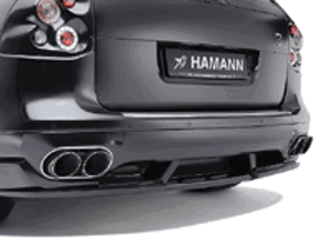 Pannello terminale del grembiule posteriore con diffusore integrato Hamann per Cayenne MKII