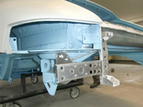 Staffa supporto paraurti posteriore in alluminio. Porche 964 - 91150504010, 91150504020