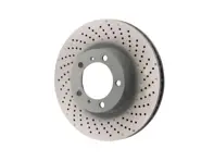 Bremsscheibenrotor, vorn, gebohrter Monoblock, 330 x 28 mm. Porsche 997 MKII / 991 / 981/982 Boxster / 981C/982C Cayman - 99735140101, 99735140201, 99735140100, 99735140200 - PFL39971, PFR39972