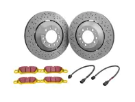 FRONT Sports Brake Disc and Pads Set. Porsche 718  Boxster GTS 4.0ltr / 718 Cayman GTS 4.0ltr - 9P1615301, 9P1615301J, 9P1615302, 9P1615302J
