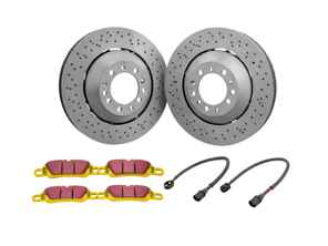 Kit de disques et plaquettes de frein sport avant. Porsche 718 Boxster GTS 4.0L / 718 Cayman GTS 4.0L - 9P1615301, 9P1615301J, 9P1615302, 9P1615302J