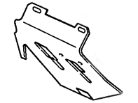 Pedal floor board. Driver Side. Porsche 911 76-79 SPM Targa/Cabrio - 90555106244