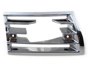 Griglia clacson per lampada aggiuntiva, metallo cromato. Porsche 911/912 69-73 - 90155943128, 90155943228 - GRL111102, GRL111103
