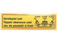 Motorsticker (folie) Klepspelingsticker Super 90+. Porsche 356 C - 64470101500 - 356234-11-F