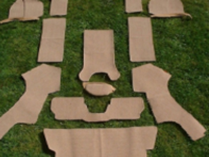 Set di moquette per pavimenti interni. Porsche 356 1948-66