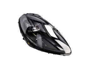 Faro anteriore destro a matrice LED nera incrinato, per auto con guida a destra. Porsche 95B Macan con PDLS - 711451000479, 711451000480, 95B941079AT, 95B941080AT, PAB941749, 95B941079M, 95B941080M