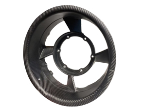 Carter de ventilateur d'alternateur 250 mm, fibre de carbone. Porsche 911/930 1984-89 - 93010600610, 93010600607, 93010600606, 9301061022R, 93010600611
