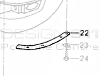 Striscia di fissaggio del paraurti anteriore. Porsche 965Turbo - 96550503301, 96550503401