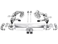 Système d'échappement sport CARGRAPHIC GT rétrogradé avec collecteur ID42 GT, chauffage, look GT3. Porsche 964 Carrera 2/4/RS - 96411104504, 96411104605, 96411104502, 96421103905, 96421103932, 96421104004
