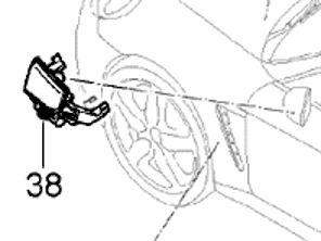 Témoin de rétroviseur extérieur. Porsche 970 Panamera RHD - 97064140300, 97064140400 - MP00138, MP00139