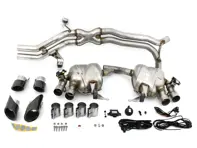 Impianto di scarico sportivo, con terminali di scarico neri. Porsche 95B.2 Macan S - 95B044211, 95B044211A