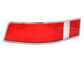 Lente indicatore posteriore rossa con bordo cromato. Porsche 911 - 91163190002, 91163190003, 14868S, 14868D, 90163190504, 90163190604