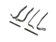 Rear bumper bracket set. Porsche 356 / 356A - 644.505.231.00, 64450523100 - JG.231.00, BP PS7813-BK