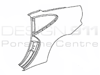 Panel 1/4 Trasero Coupé Porsche 996 C2 / C4 / GT3 MKI - 99650396105GRV, 99650396205GRV