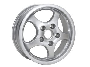 16-Zoll-Cup-Leichtmetallrad vorn, Silbermetallic. Porsche 964 C2 / C4 - 94436211200, 94436211600, 94436211602
