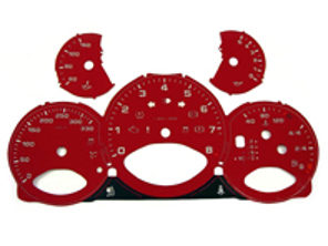 Set quadrante strumenti, rosso. Porsche 997.2 PDK - km/h - 330 km/h - 9764121003PDK - F97 641 210 03TIP, F9764121003TIP