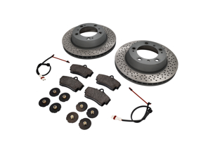 ACHTER Remblokken en remschijfpakket voor Porsche Boxster 986 S - 98635240301, 98735240300, 98735240301