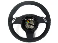 Lenkrad in schwarzem Alcantara gepolstert. Porsche 997 / 987 Boxster / 987 Cayman - 99704440212, 99704440213, 99704440218