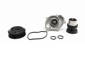 Wasserpumpe, Thermostat und Riemenscheibensatz. Porsche 970 Panamera 2 / Panamera 4 - 94610603300, 94810609101, 94810603404