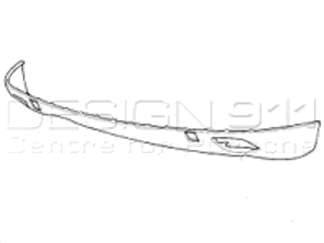 Front lower spoiler. Porsche 955 Cayenne Turbo - 95550506106G2X, 95550506101G2X, 95550506107G2X
