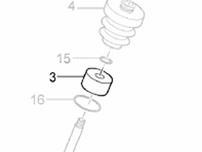 Shock Absorber cap Front (Air Suspension type). Porsche 970 Panamera - 97034394100