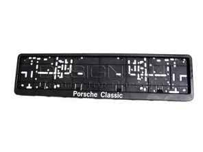 Porsche Classic Kentekenplaathouder. - PCG70120100, PCG70120101