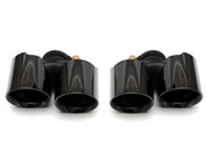 Échappement Deluxe Quad-Style Tail Pipe Noir Chrome. Porsche 997.1 Carrera S - 99711135101, 99711135102, 99711135103, 99711135104, 99711198102, 99711198103, 99711135201, 99711135202, 99711135203, 99711135204, 99711198202, 99711198203