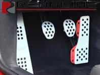 Set pedali Rennline in alluminio da 4 pezzi con impugnatura in gomma con stemma Porsche. Porsche 991/981 991.2/718 - P71.60101D, P7160101D