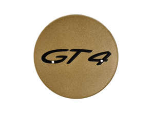 Coprimozzo - Logo "GT4" - In Aurum High Gloss. Porsche 718 (982) Cayman GT4