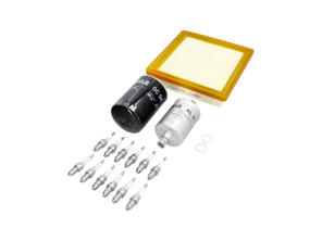 Motoronderhoudsset - Lucht-/brandstof-/oliefilters, bougies en meer - voor Porsche 964 Carrera / Carrera 4 / Carrera RS 1989-1994 - 96410095600, 96410095601, 93010776401, 93010776403, 92811025304, 92811025307, 96411032701, 90012311830, 99917018390, 00004400204