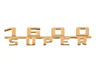 Rear badge '1600 SUPER', Gold. Porsche 356C - 64455931101