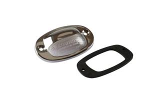 Boîtier, lentille et joint, éclairage de plaque d'immatriculation, Chrome. Porsche 356B / 356C - 64463160505, 64463161105, 64463161405 - 1695650900, 1695600710