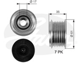 Riemenscheibe der Lichtmaschine. Porsche 957 Cayenne und 95B mk2 Macan - 021903119J, 021903119L, 021903119J, 021903119L, 021903119M - OAP7095