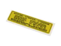 Sticker Windscreen Washer Fluid. Porsche 928 - 92870115303 - PAKWW