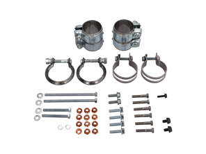 Auspuff-Montagesatz, hintere Schalldämpfer. Porsche (911) 996 C2 /C4 / C4S - 99611110800, 99611122002, 99951108700