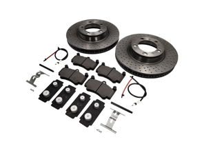 Pacchetto dischi freno con pastiglie freno Sport BREMBO Porsche 996 1997-04 - 9963514XX04BRE, 99635141004, 99635140904BRE, 99635140904, 07B31416, 99635108901, 99761268001, 99635195901, 99635140903, 99635141003, 09C87711, 9P1615301A, 9P1615302A, 23139, 23330, 99635194912, 99761268000